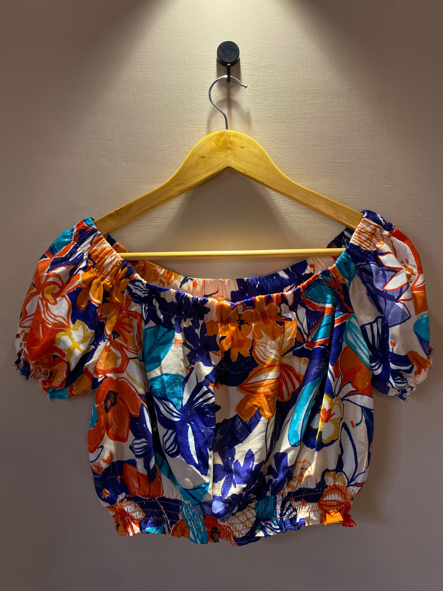 multicolor-floral-off-shoulder-top