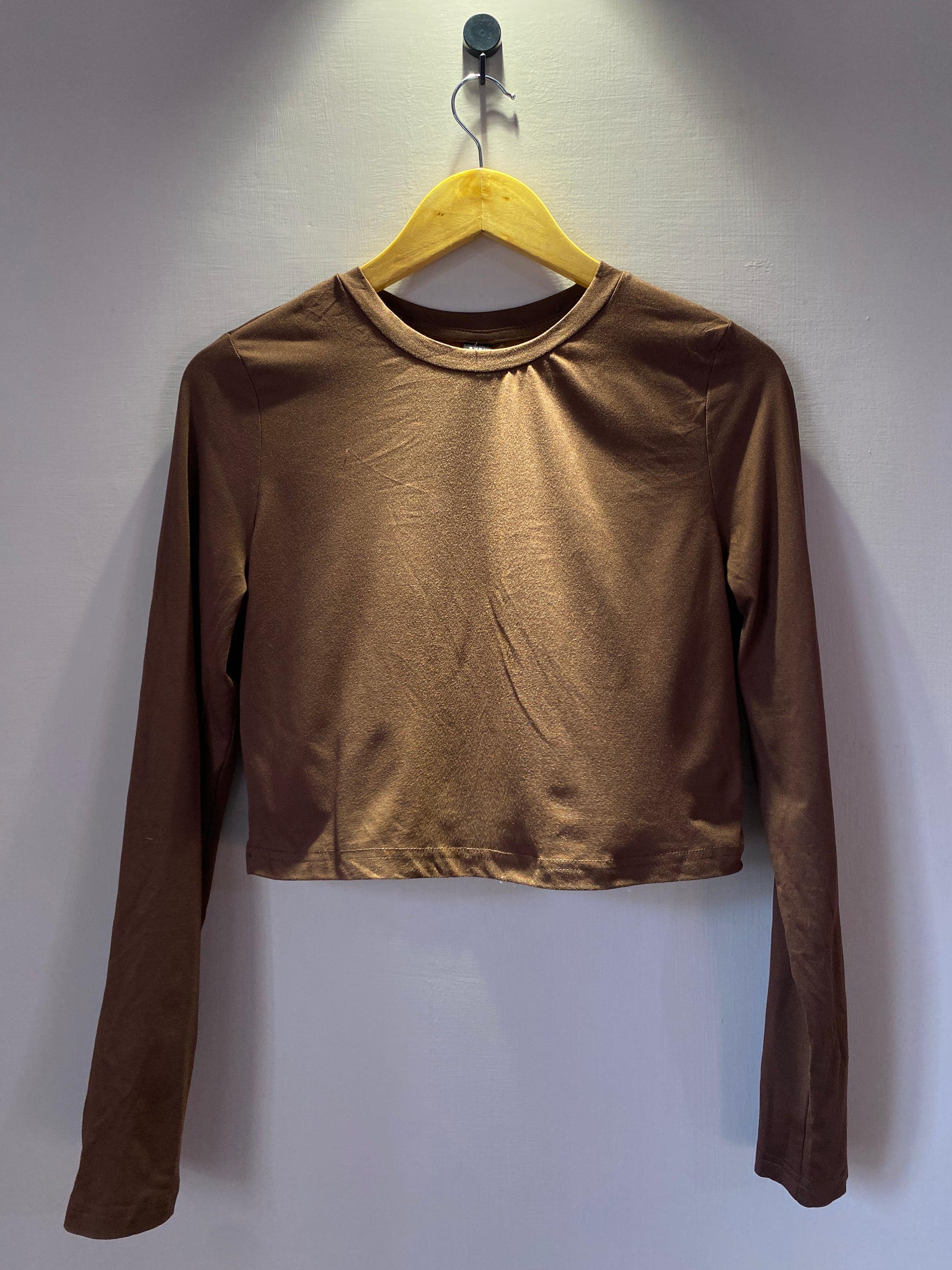 brown-long-sleeve-crop-top