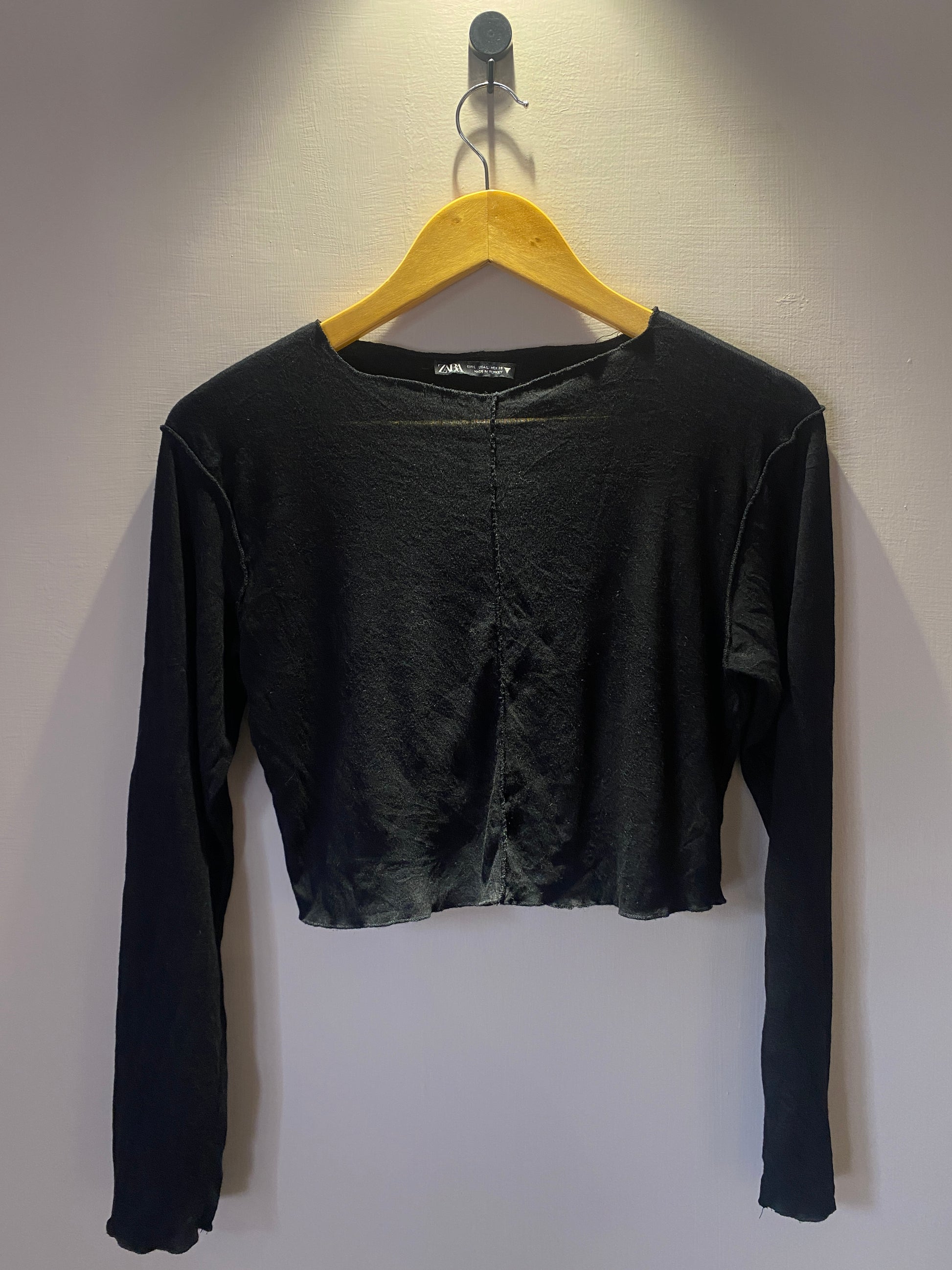 black-mmvi-embroidered-long-sleeve-crop-top