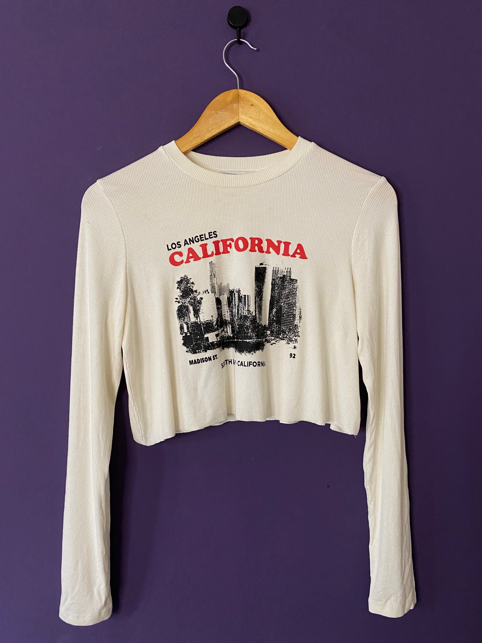 california-los-angeles-graphic-crop-top