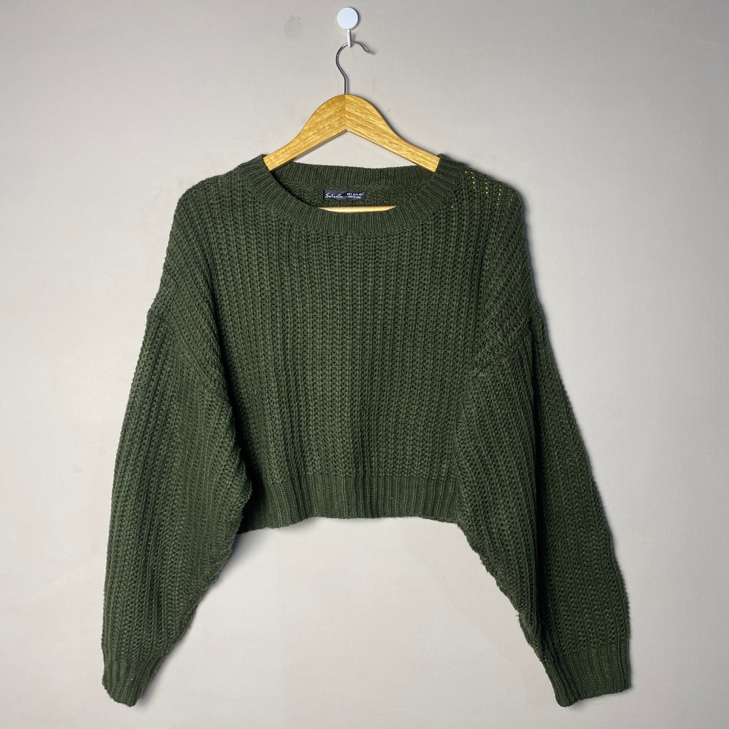 Dark Green Knit Woolen Sweater