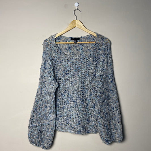 Blue Speckled Woolen Sweater