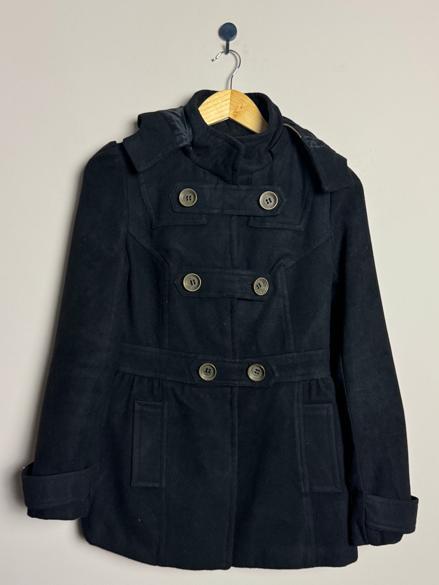 Black Military Style Coat