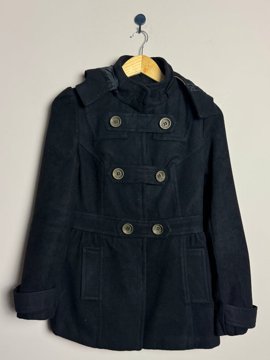 Black Military Style Coat