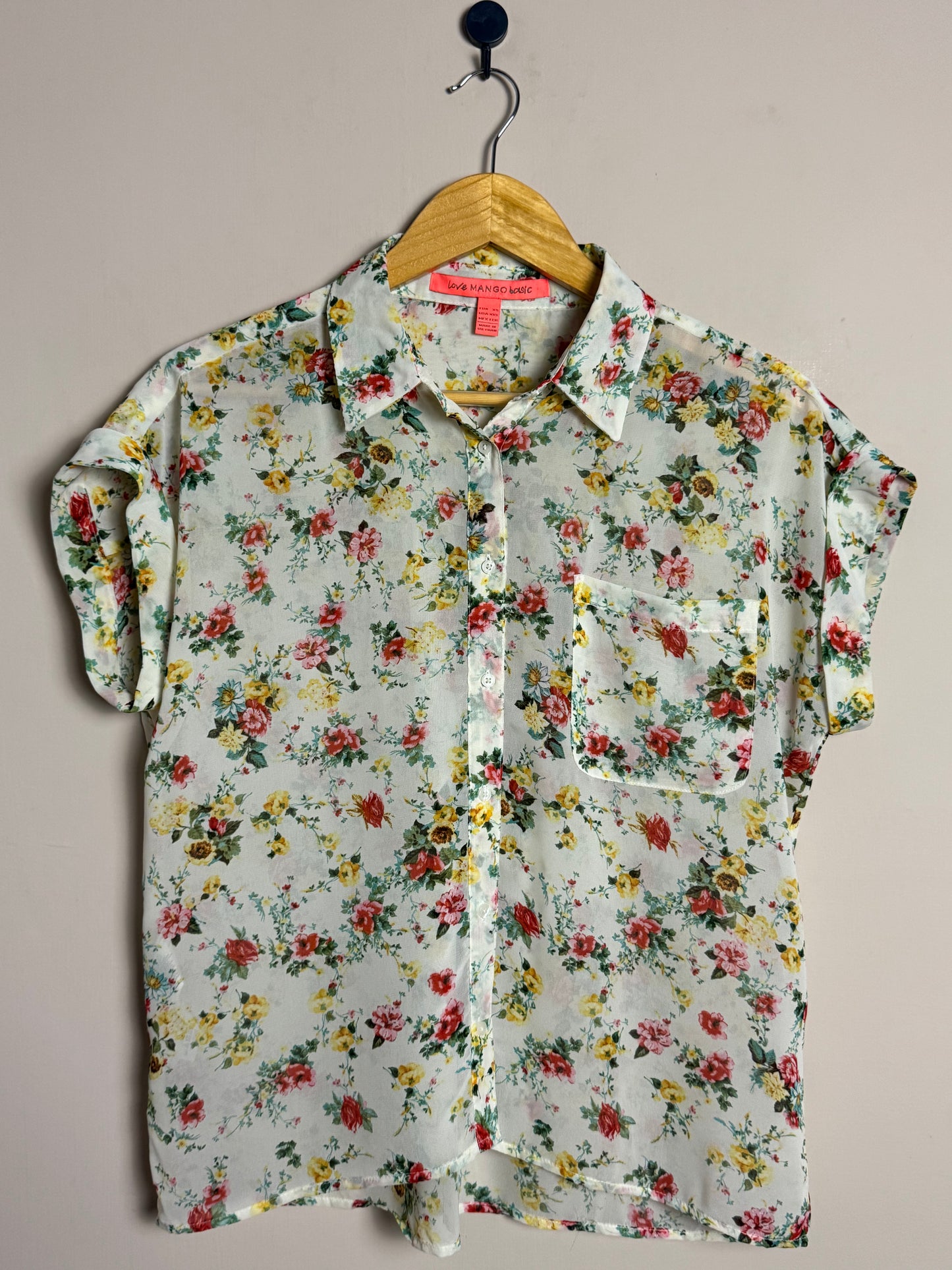 Floral Button-Front Shirt