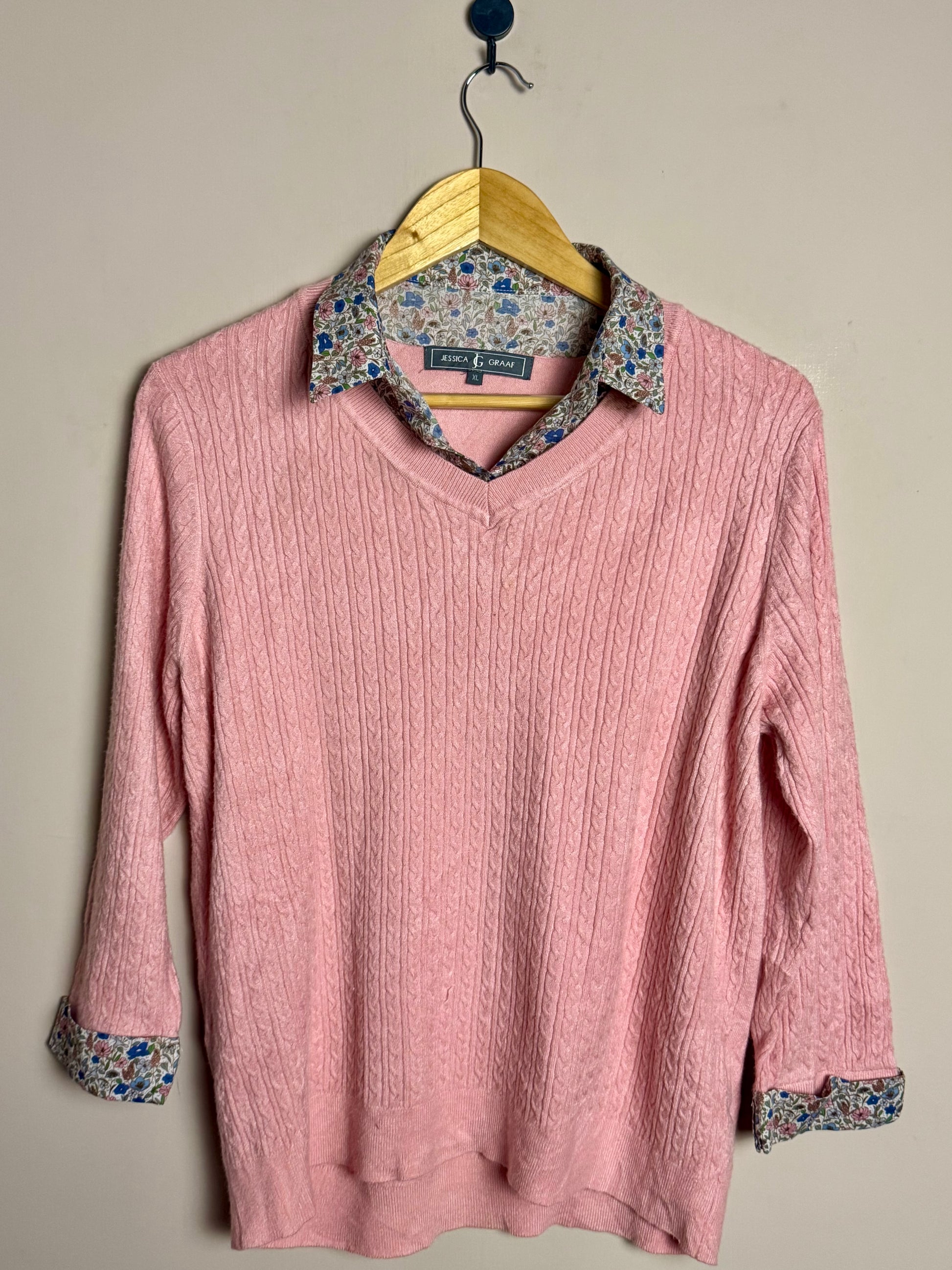 pink-cable-knit-v-neck-sweater-3