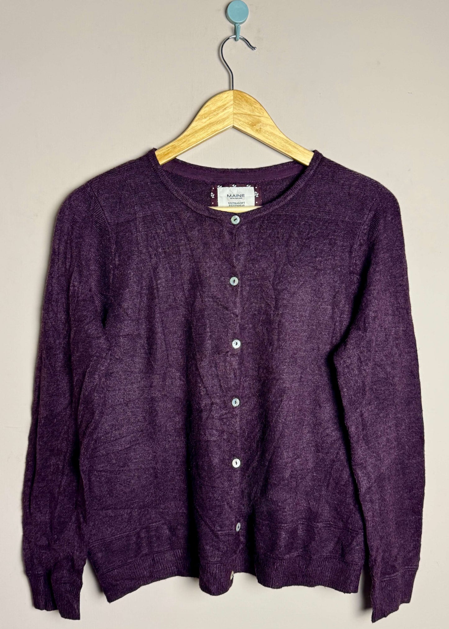 Purple Button Down Sweater