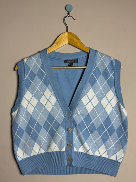 Blue Argyle Sweater Vest