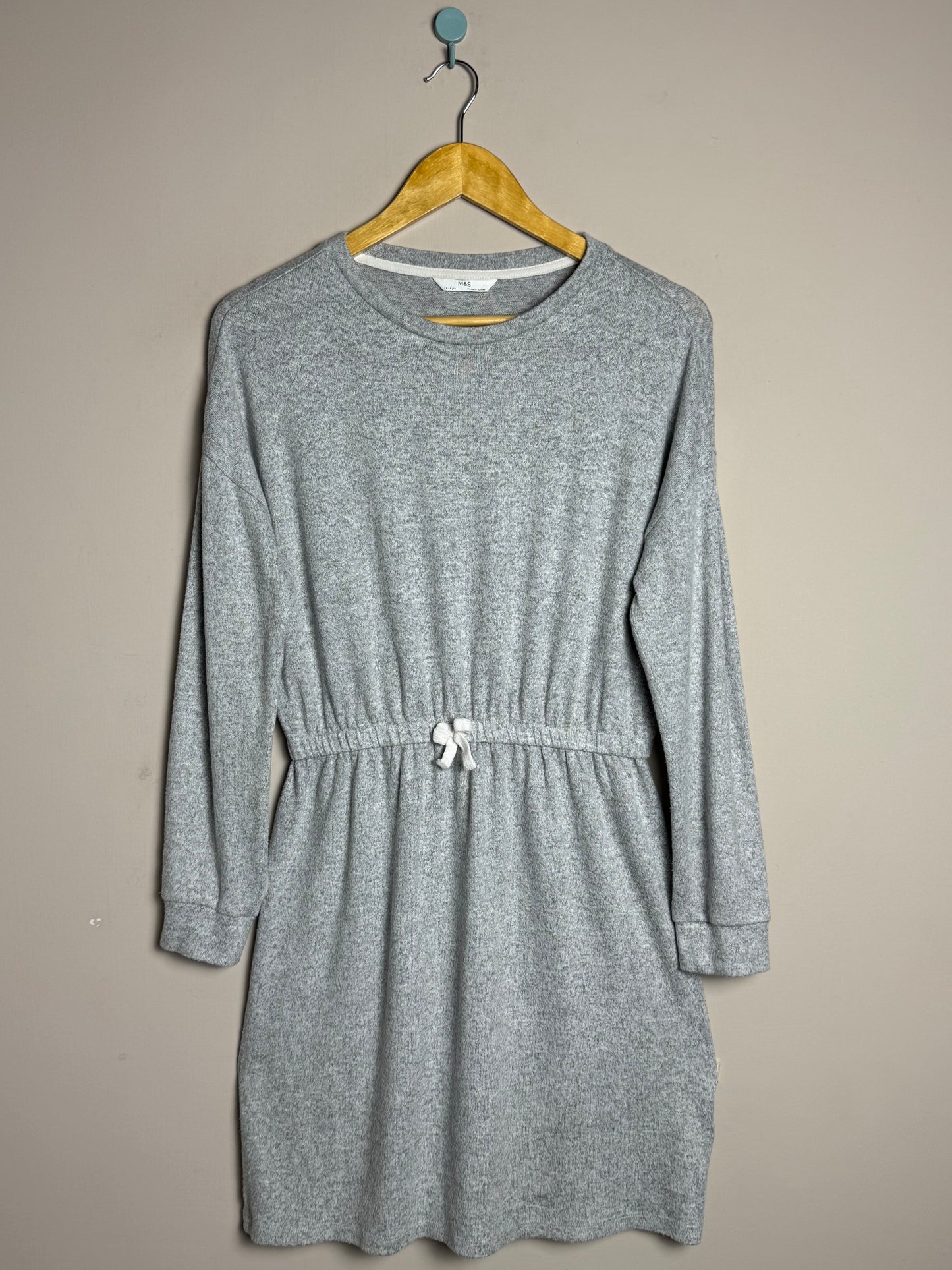 Grey Drawstring Waist Frock