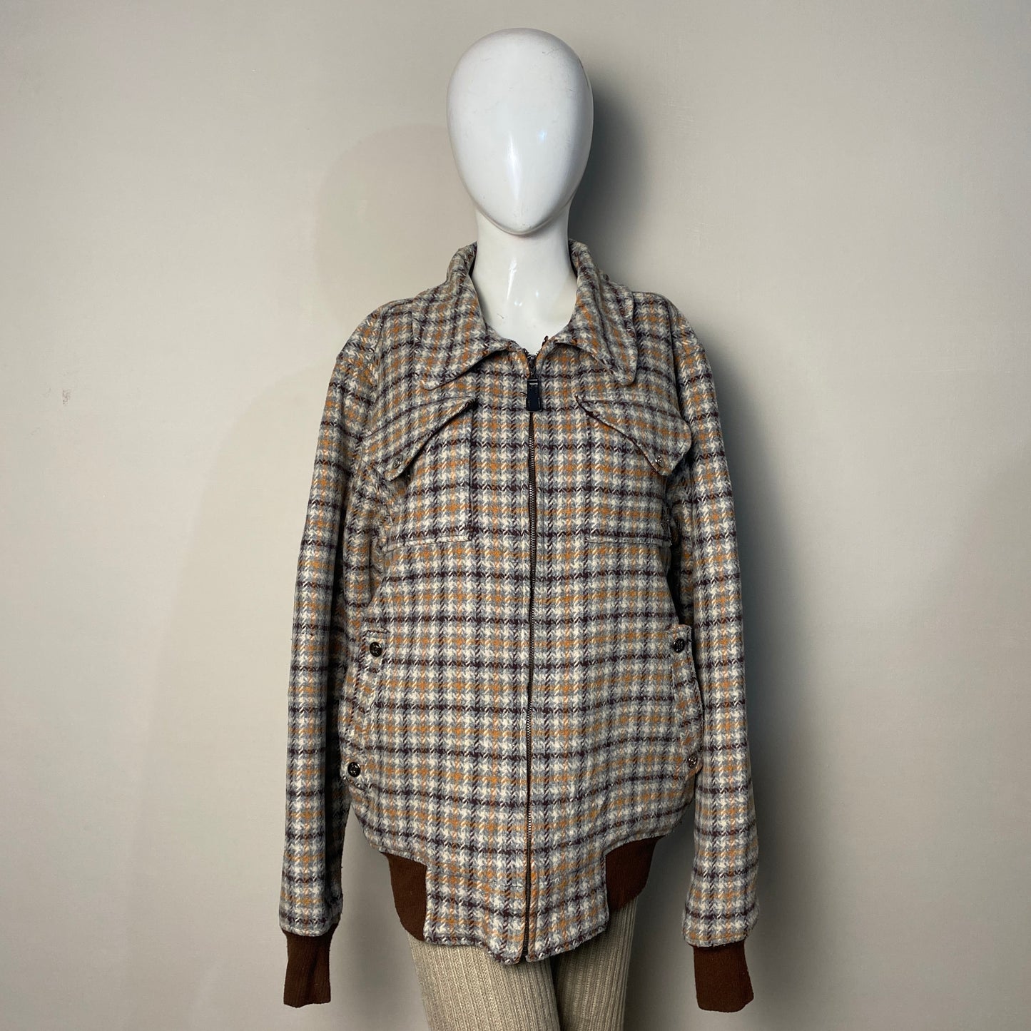 brown-plaid-zipper-long-coat-057