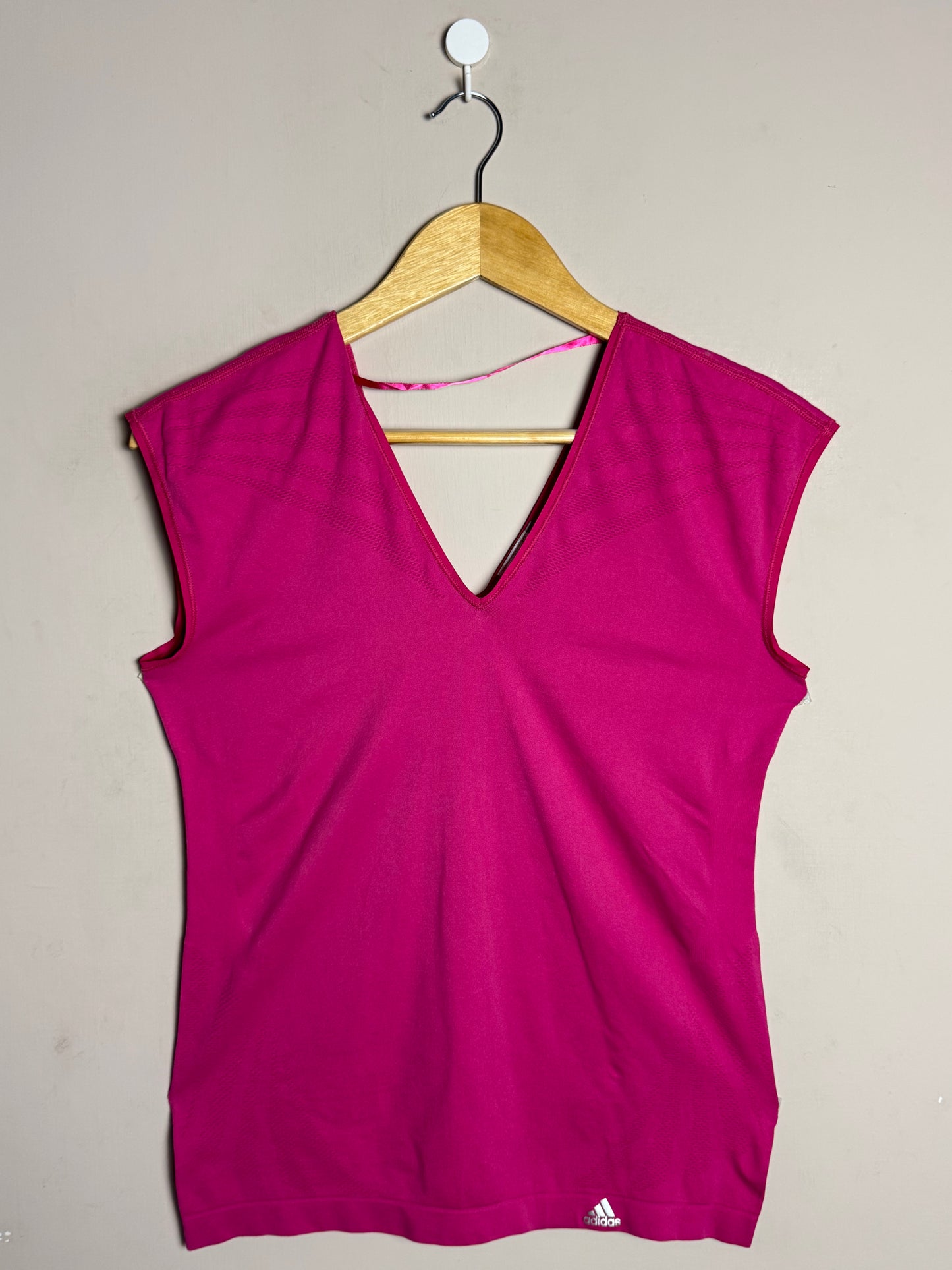 Adidas Pink V-Neck Active Top