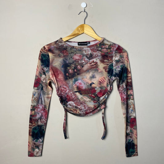 multicolor-renaissance-art-print-drawstring-crop-top-219