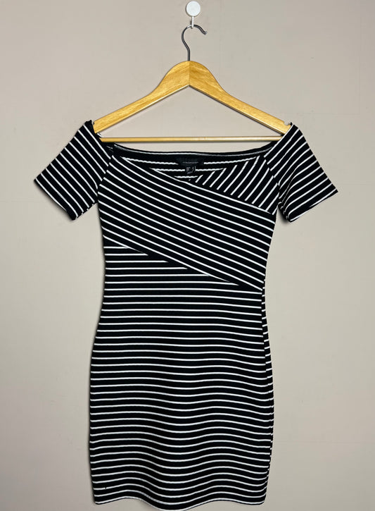 Black & White Striped Bodycon Dress