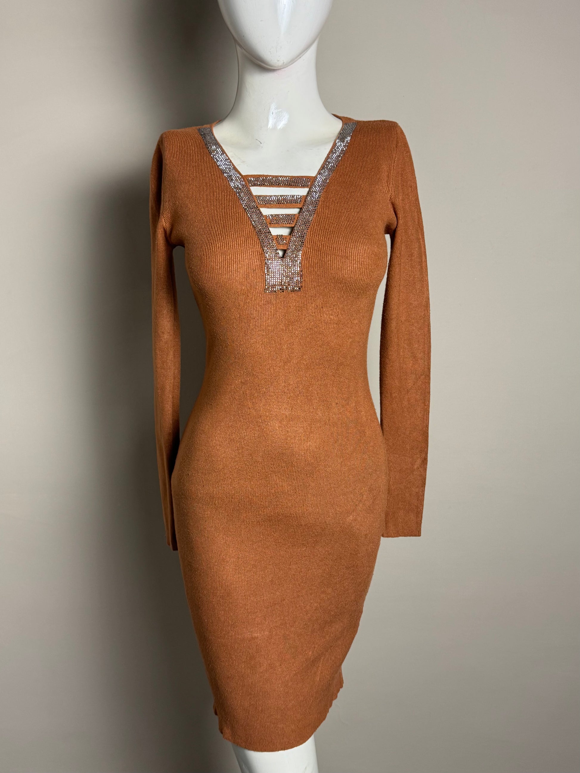 brown-deep-v-long-sleeve-bodycon-244
