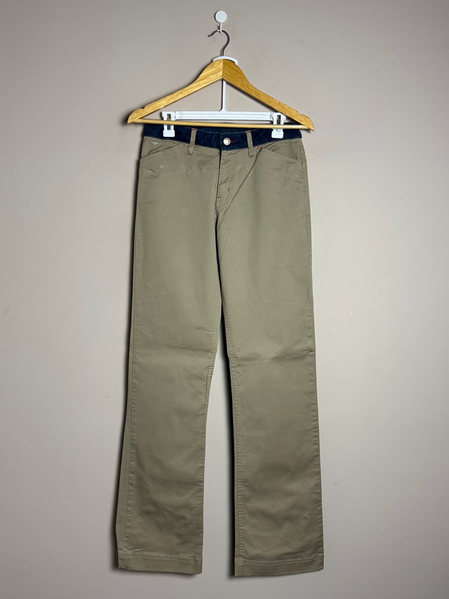 Medium Khaki Straight Fit Pants