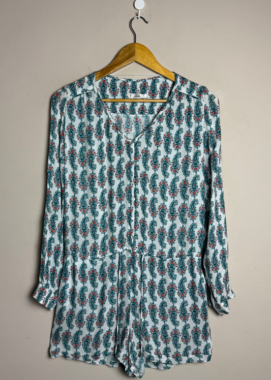 Paisley Print Romper