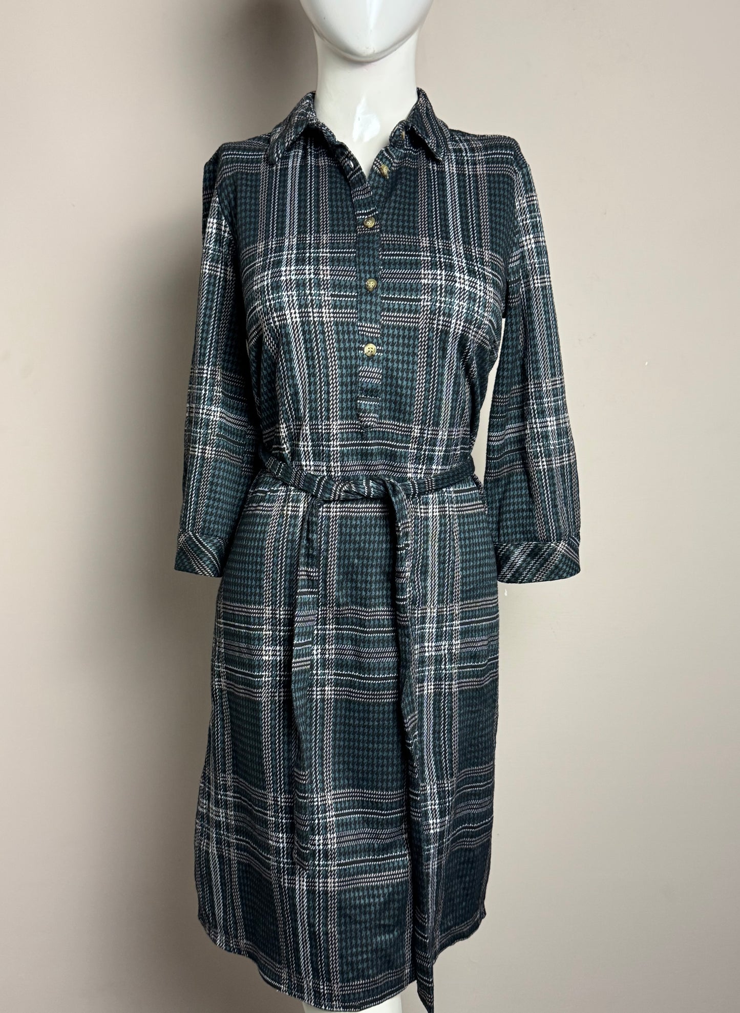 Plaid Shirt Bodycon Dress