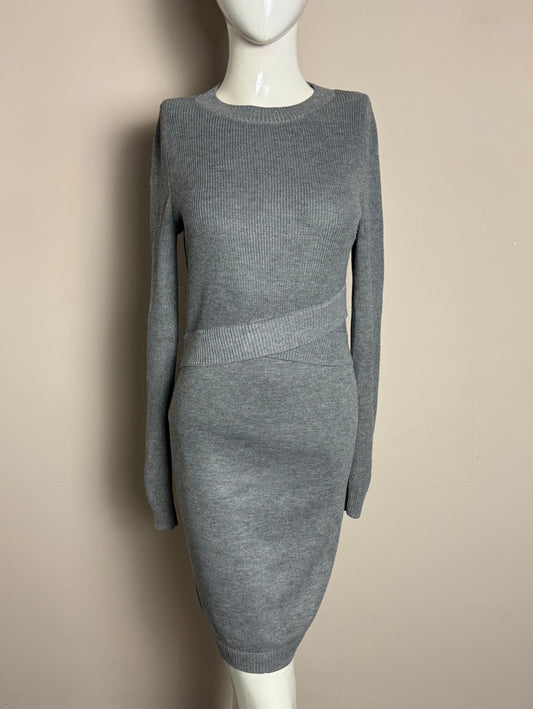 Grey Knit Bodycon Dress