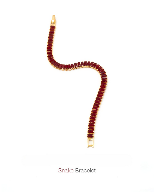 Maroon Stone Tennis Bracelet