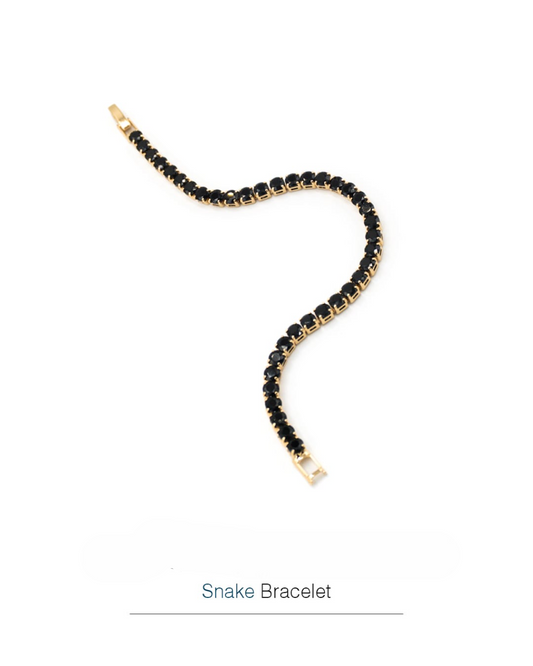 Black Stone Tennis Bracelet