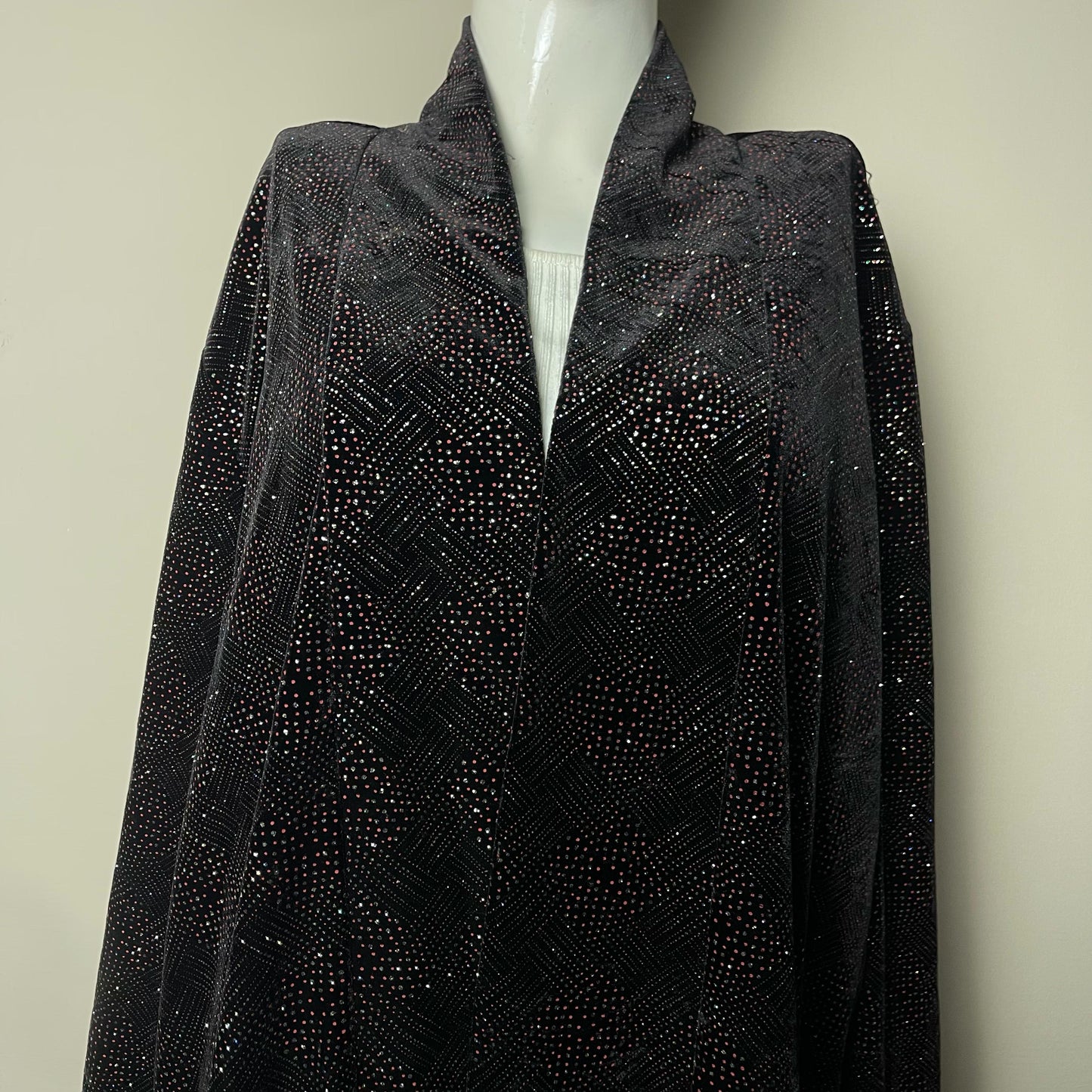 Shimmer Longline Open Front Jacket